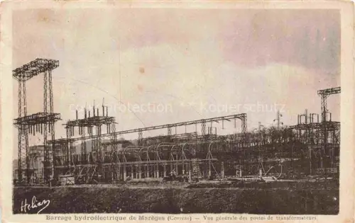 AK / Ansichtskarte Mareges Barrage de Liginiac 19 Correze Barrage hydroélectrique vue général des postes de transformateurs