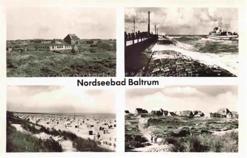 AK / Ansichtskarte BALTRUM Nordseebad Strandschloesschen Pension Café Faehre Strand