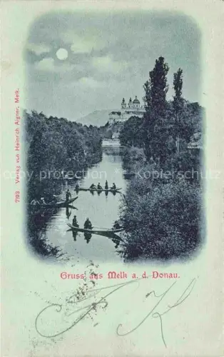 AK / Ansichtskarte Melk Donau Niederoesterreich AT Blick zum Stift Melk