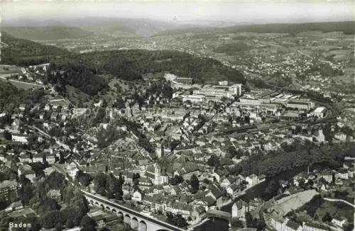 AK / Ansichtskarte BADEN  AG (Schweiz) Fliegeraufnahme