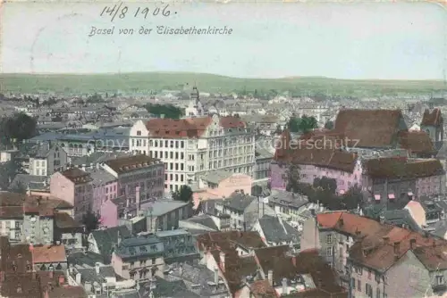AK / Ansichtskarte BASEL BS Stadtpanorama Blick von der Elisabethenkirche