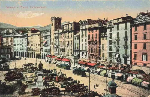 AK / Ansichtskarte GENOVA Genua Liguria IT Piazza Caricamento