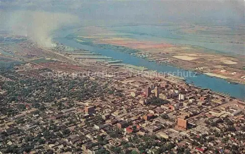 AK / Ansichtskarte Mobile Alabama USA Aerial view of downtown Mobile Delta in the background