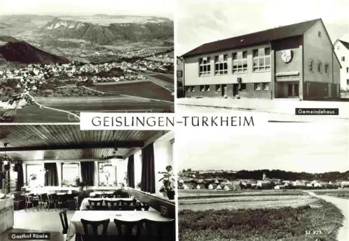 AK / Ansichtskarte Tuerkheim Geislingen Steige Luftaufnahme Gemeindehaus Gasthof Roessle Panorama