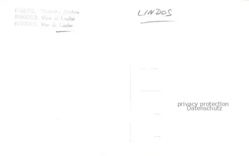 AK / Ansichtskarte Lindos Lindo Rhodes Greece Ruine Fischerboot Panorama