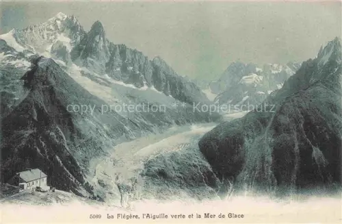 AK / Ansichtskarte La Flegere Chamonix-Mont-Blanc 74 Haute-Savoie Aiguille verte et la Mer de Glace