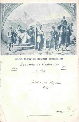 AK / Ansichtskarte St-Maurice  Valais VS Salutat ille Angelica Legio