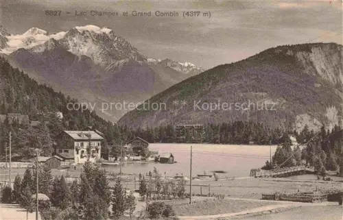 AK / Ansichtskarte Lac Champex Entremont VS et Grand Combin