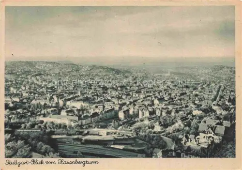 AK / Ansichtskarte STUTTGART  CITY Stadtpanorama Blick vom Hasenbergturm Kupfertiefdruck