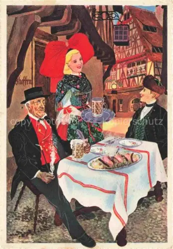 AK / Ansichtskarte Geispolsheim Strasbourg 67 Bas-Rhin Jeune fille et homme Costumes Kuenstlerkarte