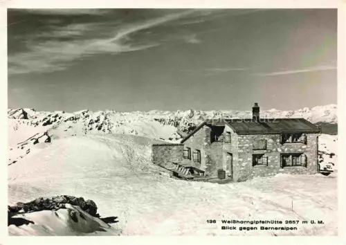 AK / Ansichtskarte AROSA GR Weisshorngipfelhuette Blick gegen Berneralpen im Winter