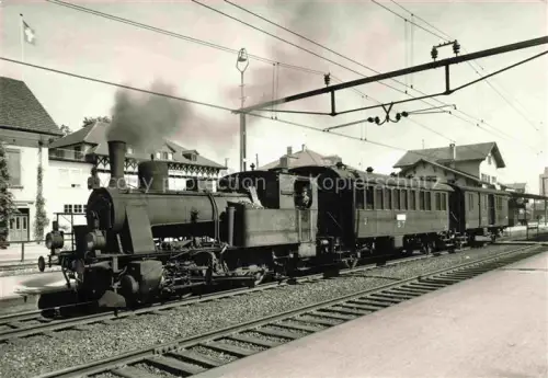 AK / Ansichtskarte Sursee LU Surentalbahn Dampflokomotive