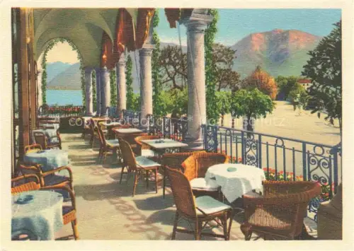 AK / Ansichtskarte LOCARNO Lago Maggiore TI Cafe Tea-Room Confiserie Kuenzi