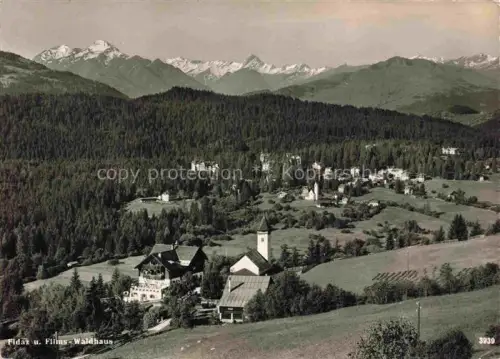 AK / Ansichtskarte Fidaz Flims GR Panorama Blick gegen Flims-Waldhaus Alpen