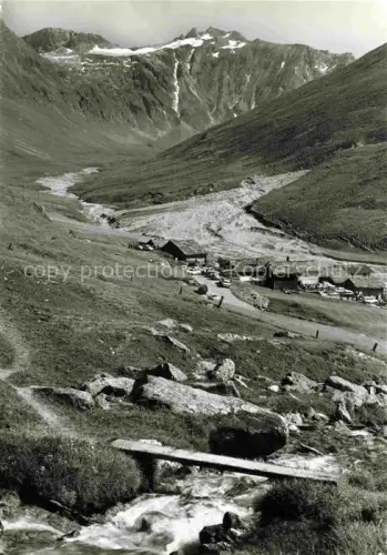 AK / Ansichtskarte Avers-Juf GR Das hoechstgelegene Dorf Europas Blick gegen Forcellina und Piz Turba Gasthaus Edelweiss