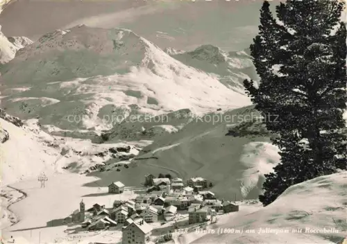 AK / Ansichtskarte Bivio Julierpass Albula GR Panorama Julierpass mit Roccabella Winterlandschaft