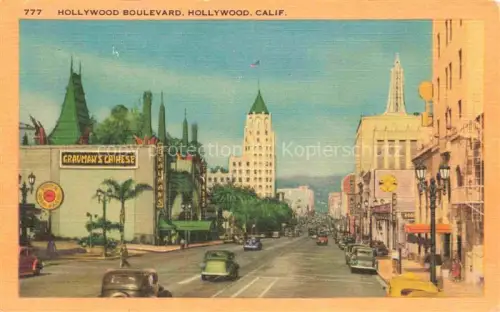 AK / Ansichtskarte HOLLYWOOD  Los Angeles California USA Hollywood Boulevard