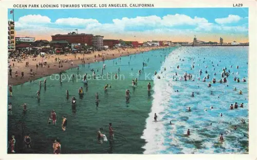 AK / Ansichtskarte LOS ANGELES California USA Ocean Park Promenade Fliegeraufnahme