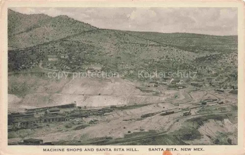 AK / Ansichtskarte Santa Rita Silver City New Mexico USA Machine Shops and Santa Rita Hill Fliegeraufnahme