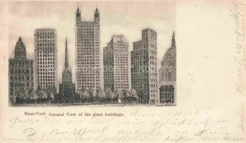 AK / Ansichtskarte NEW YORK City USA General Vie of the giant buildings