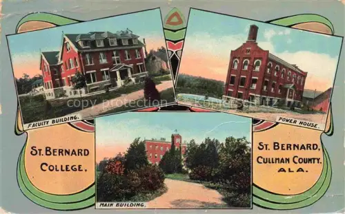 AK / Ansichtskarte St Bernard Cullman Alabama USA St Bernard College Faculty Building Power House Main Building