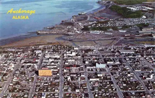 AK / Ansichtskarte Anchorage Alaska USA New Hill Building and JC Penney Building Fliegeraufnahme