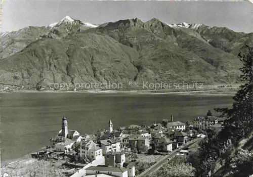 AK / Ansichtskarte Vira -Gambarogno Locarno TI Panorama