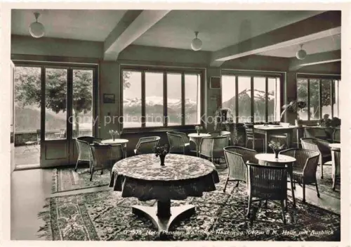 AK / Ansichtskarte Haltenegg 1040m Thun Heiligenschwendi BE Hotel Pension Waldheim Halle mit Ausblick