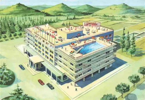 AK / Ansichtskarte Abano Terme Veneto IT Therme Hotel Torino Thermal Schwimmbad auf Solarium