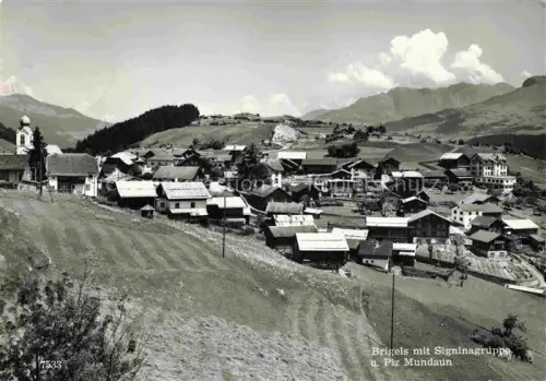 AK / Ansichtskarte Brigels Breil Surselva GR mit Signinagruppe und Piz Mundaun