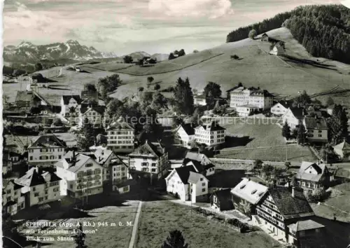 AK / Ansichtskarte Speicher Appenzell AR mit Ferienheim Libanon und Saentisblick