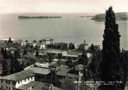 AK / Ansichtskarte Gardone Riviera di Garda Fasano Lombardia IT Lago di Garda Spiaggia d'Oro e Barcelona