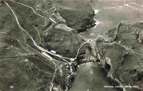 AK / Ansichtskarte Tintagel Cornwall UK Castle Arial View 