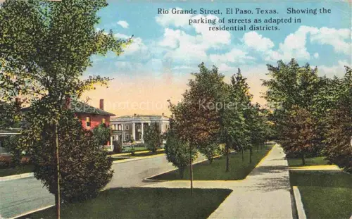 AK / Ansichtskarte EL PASO  Texas USA Rio Grande Street Park