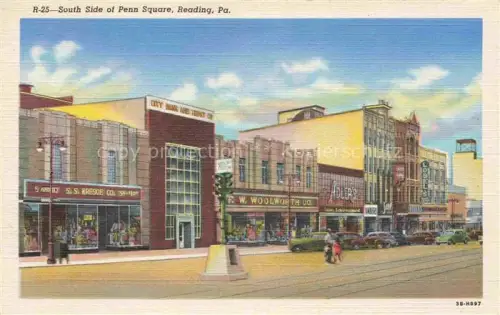 AK / Ansichtskarte Reading Pennsylvania USA South Side of Penn Square