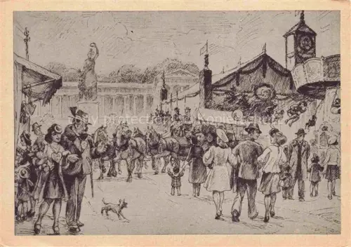 AK / Ansichtskarte MueNCHEN  Bayern Oktoberfest Kuenstlerkarte