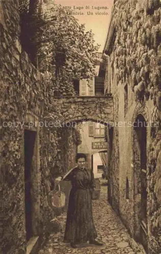 AK / Ansichtskarte Gandria Lago di Lugano TI Un vicolo