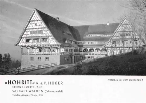 AK / Ansichtskarte Sasbachwalden Achern Ortenaukreis BW Hohrit A. P Huber Sternwitshaus 