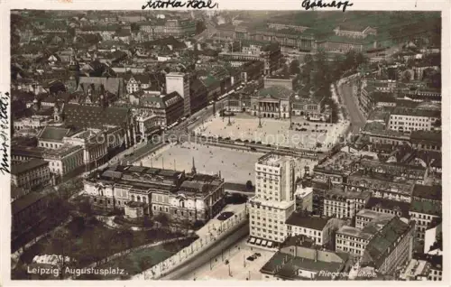 AK / Ansichtskarte LEIPZIG Sachsen Augustusplatz Fliegeraufnahme