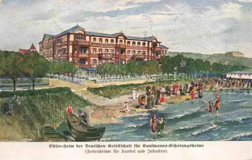AK / Ansichtskarte AHLBECK HERINGSDORF Insel Usedom Ostseebad Ostseeheim der Dt Gesellschaft fuer Kaufmanns Erholungsheime