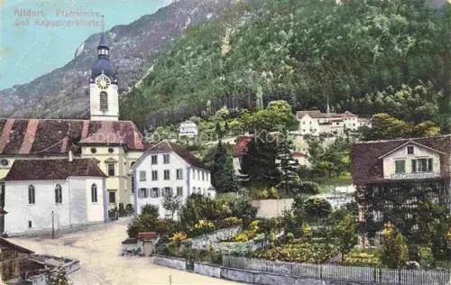AK / Ansichtskarte Altdorf  UR Pfarrkirche und Kapuzinerkloster