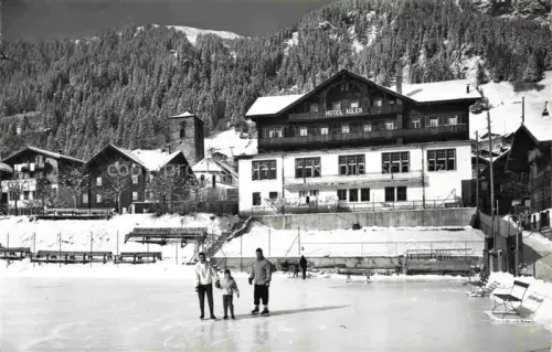 AK / Ansichtskarte Adelboden Frutigen BE Hotel Adler Eislaufbahn Schwandfeldspitz