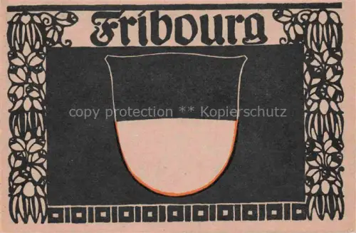 AK / Ansichtskarte FRIBOURG  FR Postkarten Entwurf Schweizer Werkstaetten