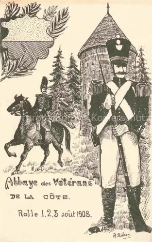 AK / Ansichtskarte ROLLE  Lac Leman VD Abbaye es Veterans de la Cote