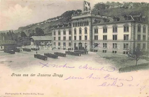 AK / Ansichtskarte BRUGG AG Kaserne Brugg Militaerpost