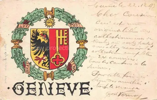 AK / Ansichtskarte GENEVE Genf GE Stadtwappen
