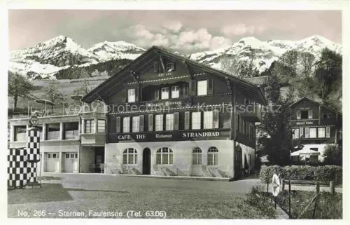 AK / Ansichtskarte Faulensee Bad Thunersee Niedersimmental BE Cafe Restaurant Sternen