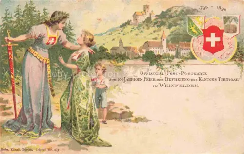 AK / Ansichtskarte Weinfelden TG Festpostkarte zur 100 Jahrfeier der Befreiung des Kantons Thurgau