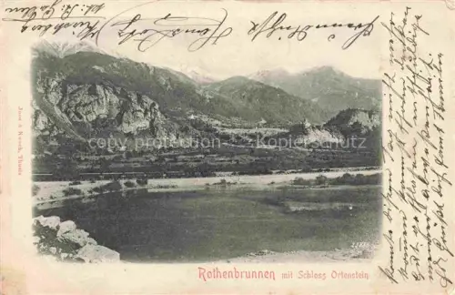 AK / Ansichtskarte Rothenbrunnen Hinterrhein GR mit Schloss Ortenstein