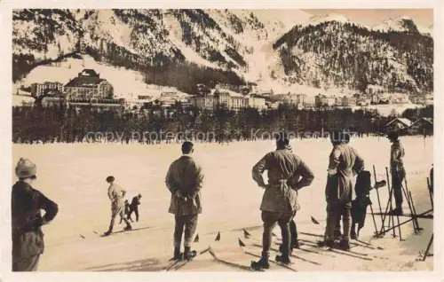 AK / Ansichtskarte Pontresina Maloja GR Skipiste Panorama